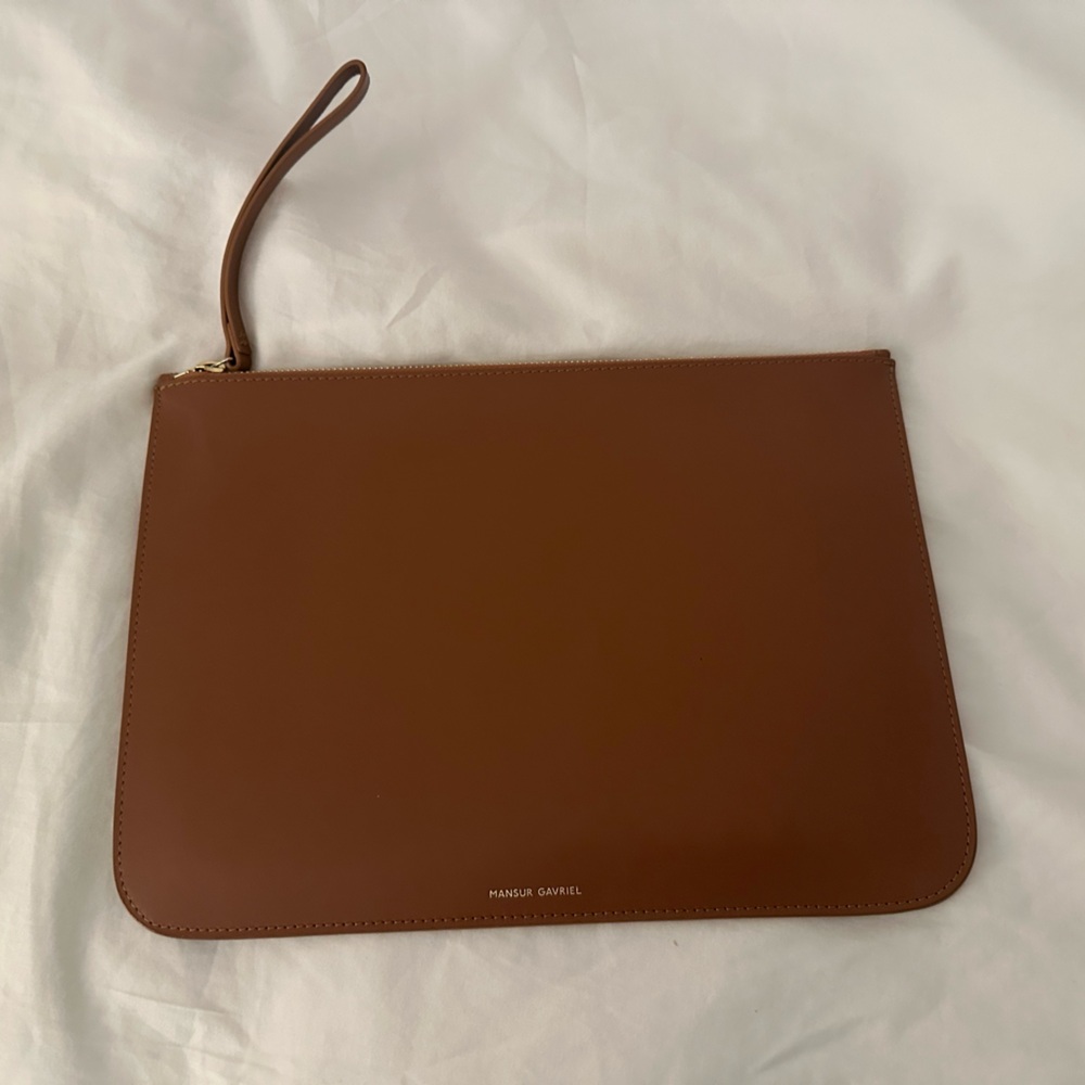 Beautiful brown leather pouch from Mansur Gavriel